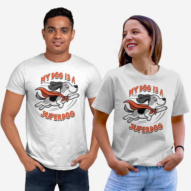 My Dog Is A Superdog-Unisex-Basic-Tee-palmstreet