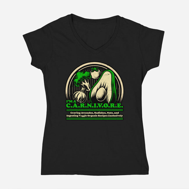 Ironic Vegan Food-Womens-V-Neck-Tee-Studio Mootant