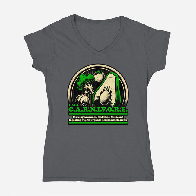 Ironic Vegan Food-Womens-V-Neck-Tee-Studio Mootant