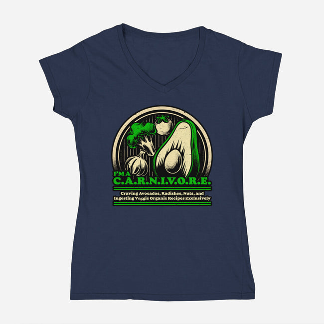 Ironic Vegan Food-Womens-V-Neck-Tee-Studio Mootant