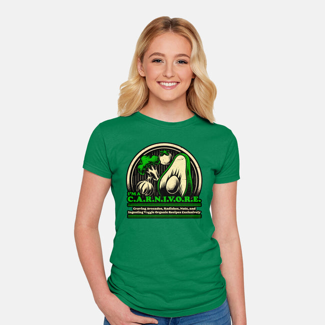 Ironic Vegan Food-Womens-Fitted-Tee-Studio Mootant