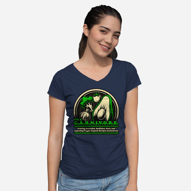 Ironic Vegan Food-Womens-V-Neck-Tee-Studio Mootant