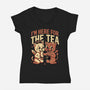 Gossip Tea Cats-Womens-V-Neck-Tee-Studio Mootant