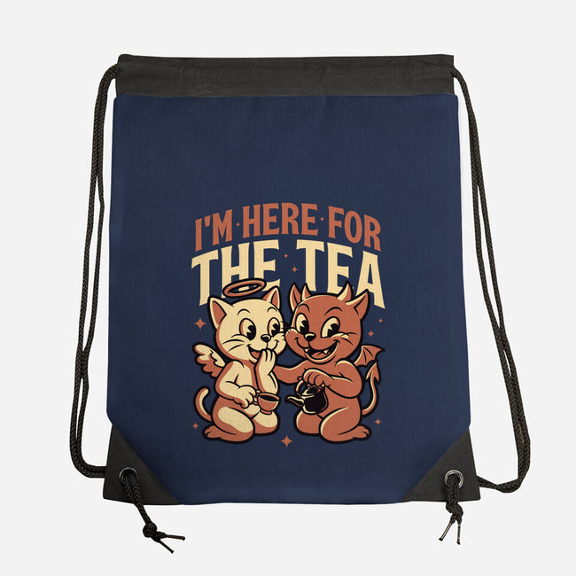 Gossip Tea Cats-None-Drawstring-Bag-Studio Mootant