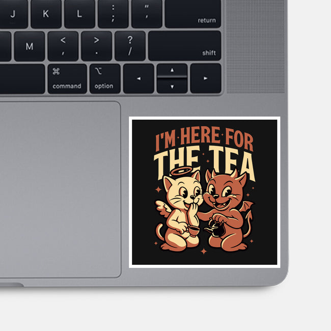 Gossip Tea Cats-None-Glossy-Sticker-Studio Mootant