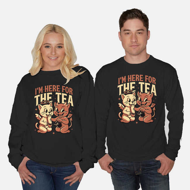 Gossip Tea Cats-Unisex-Crew Neck-Sweatshirt-Studio Mootant