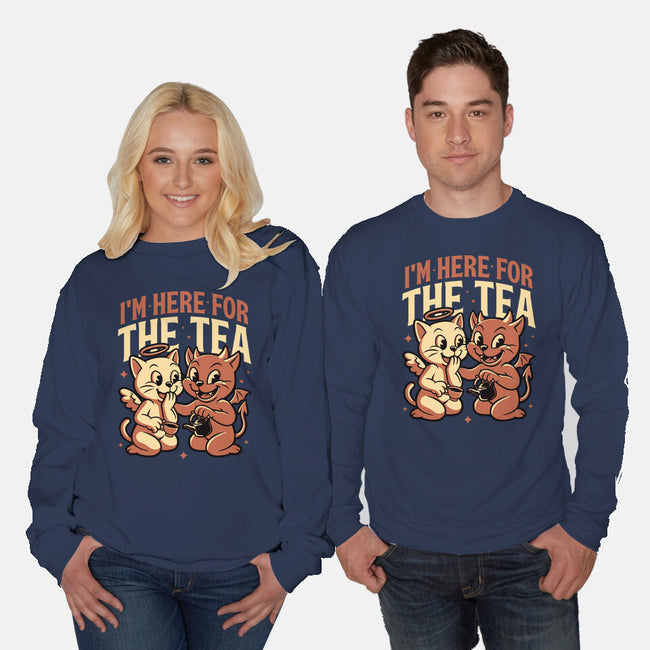 Gossip Tea Cats-Unisex-Crew Neck-Sweatshirt-Studio Mootant