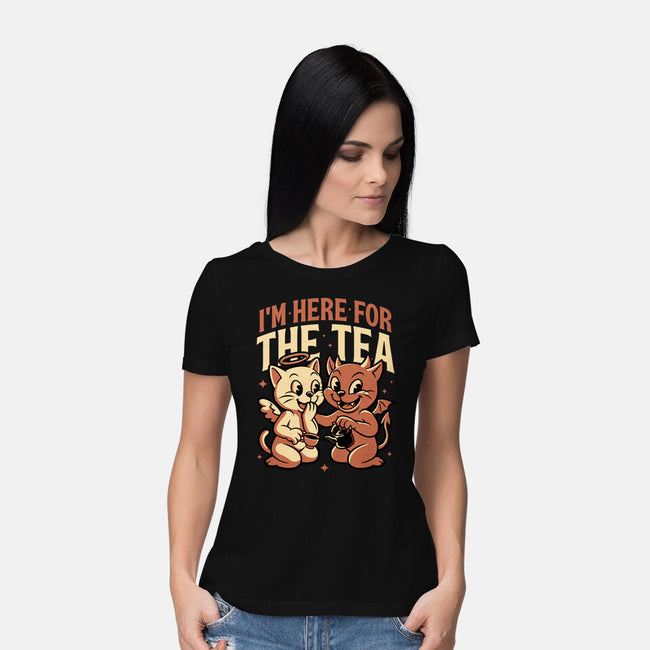 Gossip Tea Cats-Womens-Basic-Tee-Studio Mootant