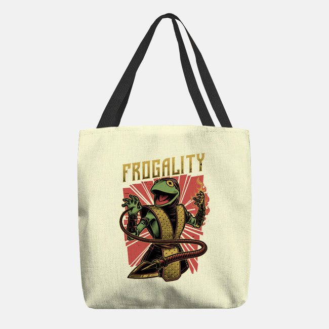 Frog Puppet Fighter-None-Basic Tote-Bag-Studio Mootant
