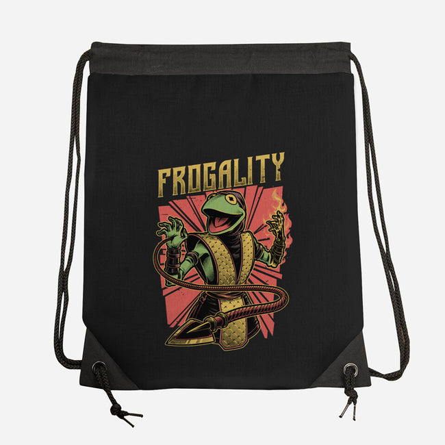 Frog Puppet Fighter-None-Drawstring-Bag-Studio Mootant