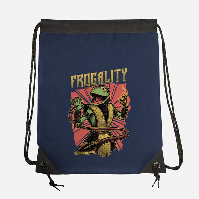 Frog Puppet Fighter-None-Drawstring-Bag-Studio Mootant