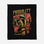 Frog Puppet Fighter-None-Fleece-Blanket-Studio Mootant