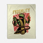 Frog Puppet Fighter-None-Fleece-Blanket-Studio Mootant