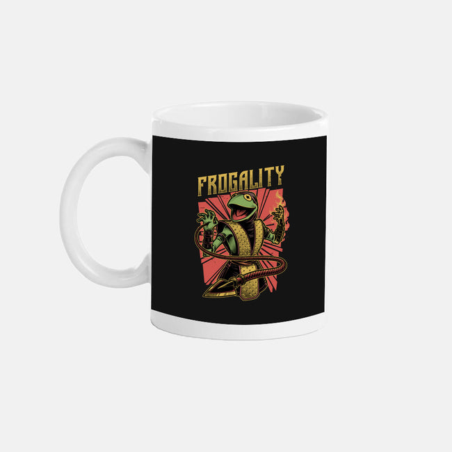Frog Puppet Fighter-None-Mug-Drinkware-Studio Mootant