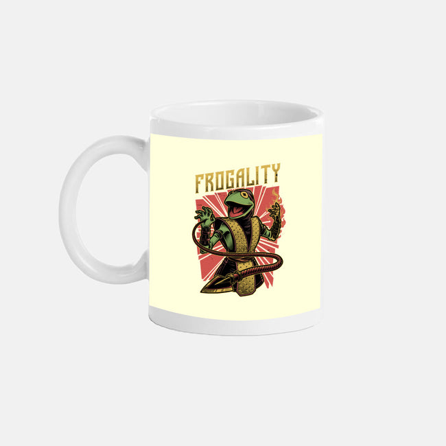 Frog Puppet Fighter-None-Mug-Drinkware-Studio Mootant