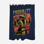 Frog Puppet Fighter-None-Polyester-Shower Curtain-Studio Mootant