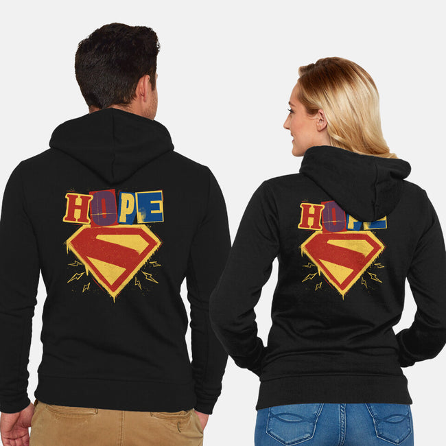Hope Punk Superhero-Unisex-Zip-Up-Sweatshirt-Studio Mootant