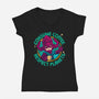 Devourer Of Coffee-Womens-V-Neck-Tee-teesgeex