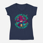 Devourer Of Coffee-Womens-V-Neck-Tee-teesgeex