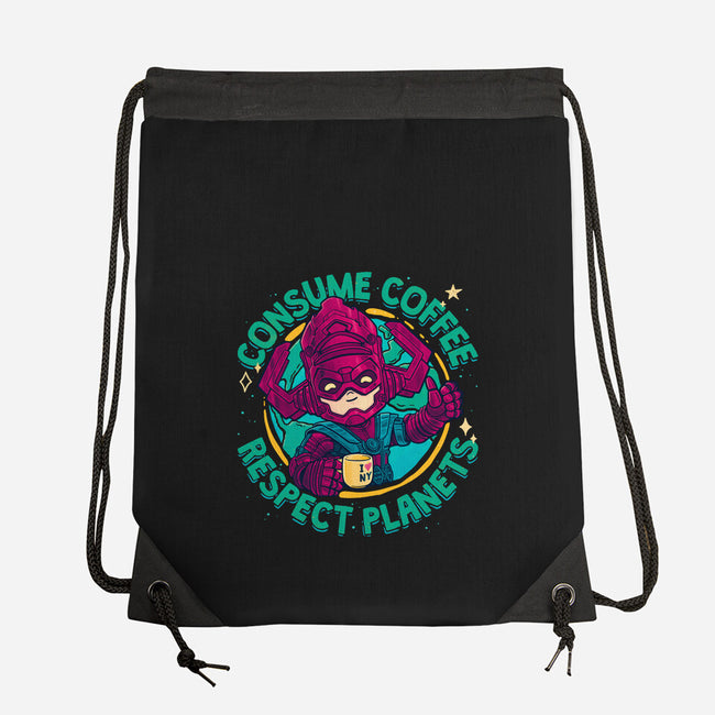 Devourer Of Coffee-None-Drawstring-Bag-teesgeex