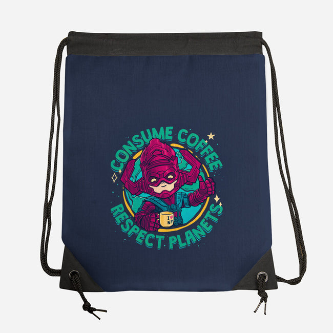 Devourer Of Coffee-None-Drawstring-Bag-teesgeex