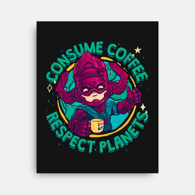 Devourer Of Coffee-None-Stretched-Canvas-teesgeex