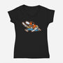 Chainsaw Run-Womens-V-Neck-Tee-krisren28