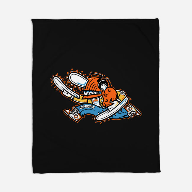 Chainsaw Run-None-Fleece-Blanket-krisren28
