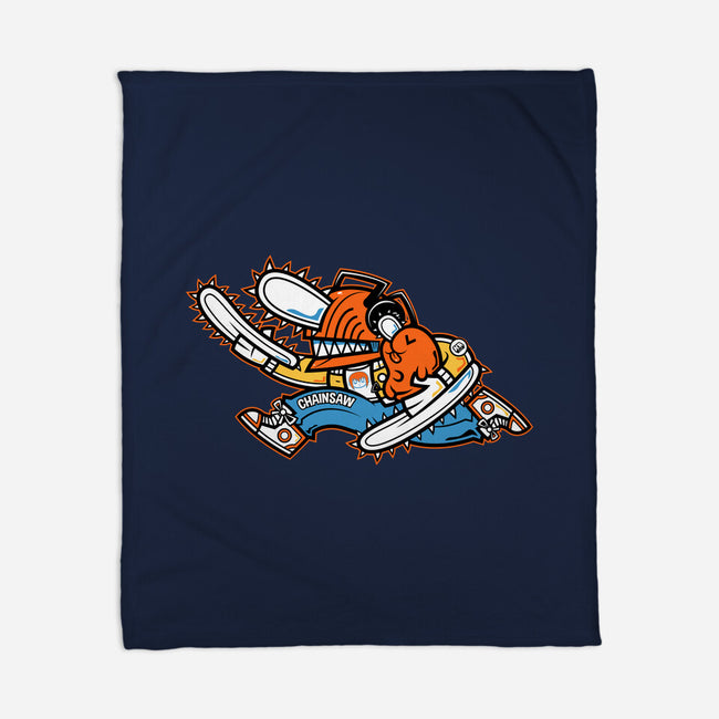 Chainsaw Run-None-Fleece-Blanket-krisren28