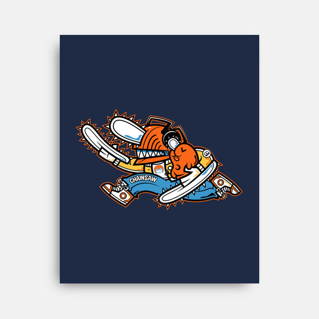 Chainsaw Run-None-Stretched-Canvas-krisren28