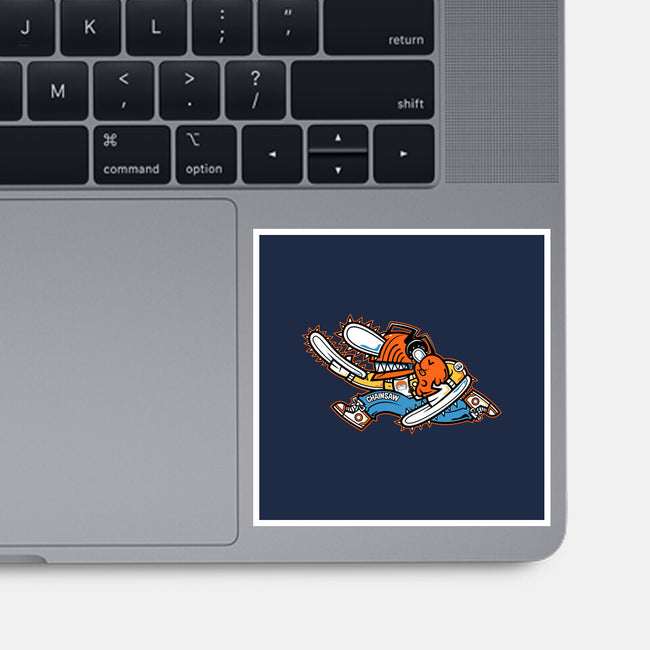 Chainsaw Run-None-Glossy-Sticker-krisren28