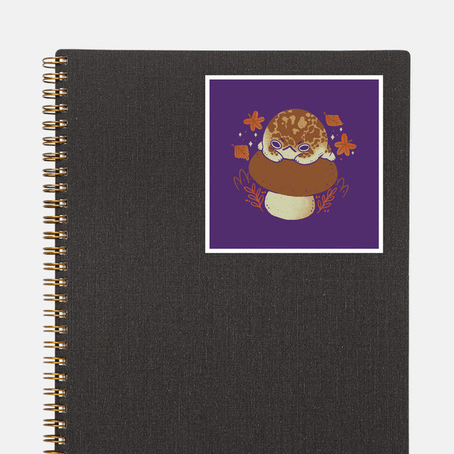 Cute Rain Frog In Autumn-None-Glossy-Sticker-xMorfina