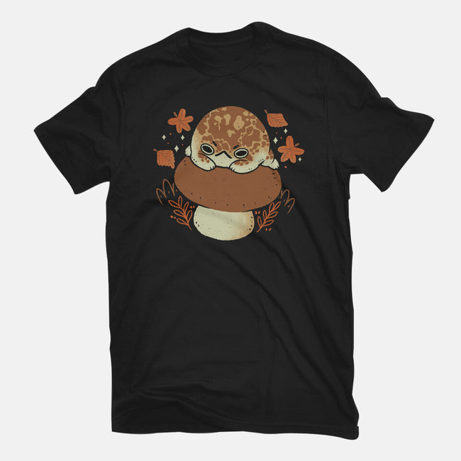 Cute Rain Frog In Autumn-Womens-Fitted-Tee-xMorfina
