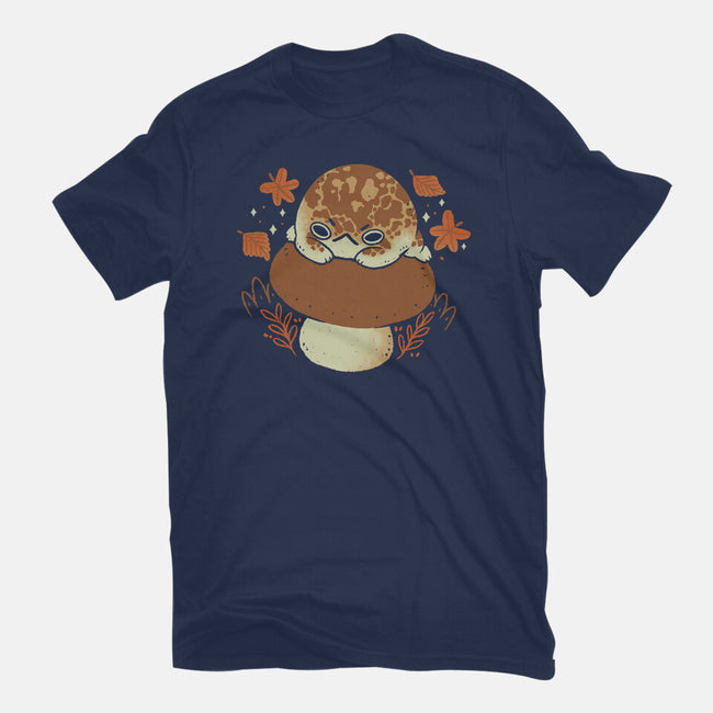 Cute Rain Frog In Autumn-Womens-Fitted-Tee-xMorfina