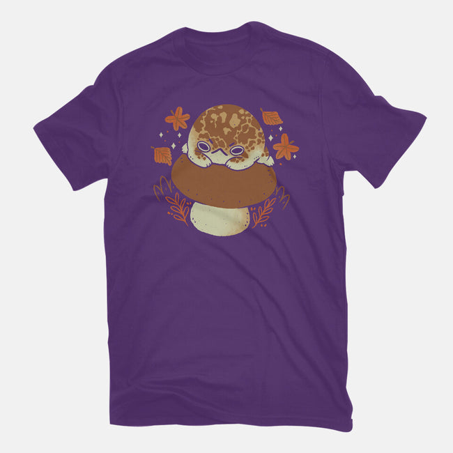 Cute Rain Frog In Autumn-Womens-Fitted-Tee-xMorfina