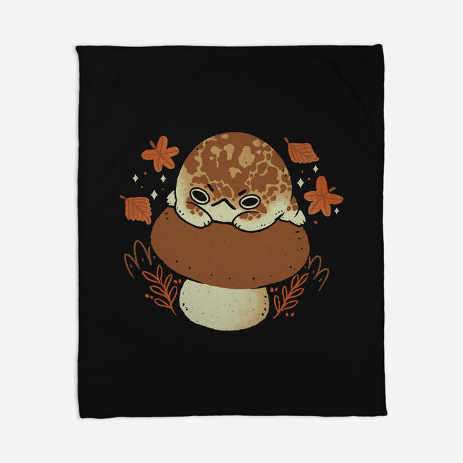 Cute Rain Frog In Autumn-None-Fleece-Blanket-xMorfina