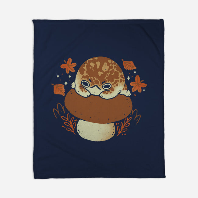 Cute Rain Frog In Autumn-None-Fleece-Blanket-xMorfina