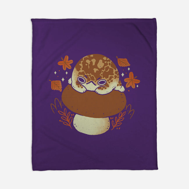 Cute Rain Frog In Autumn-None-Fleece-Blanket-xMorfina