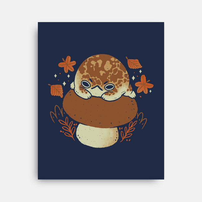 Cute Rain Frog In Autumn-None-Stretched-Canvas-xMorfina