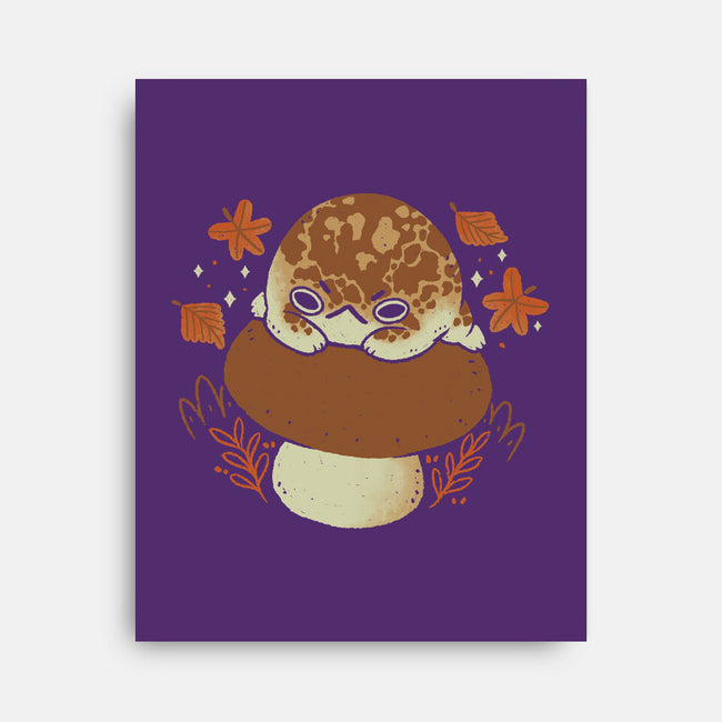Cute Rain Frog In Autumn-None-Stretched-Canvas-xMorfina