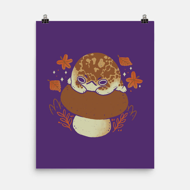 Cute Rain Frog In Autumn-None-Matte-Poster-xMorfina