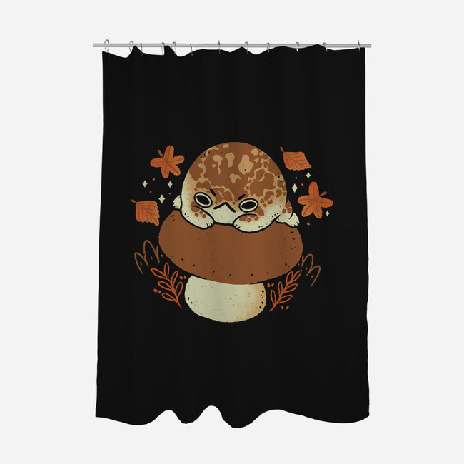 Cute Rain Frog In Autumn-None-Polyester-Shower Curtain-xMorfina