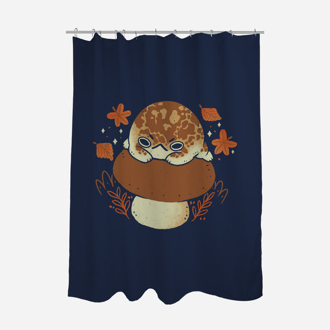 Cute Rain Frog In Autumn-None-Polyester-Shower Curtain-xMorfina