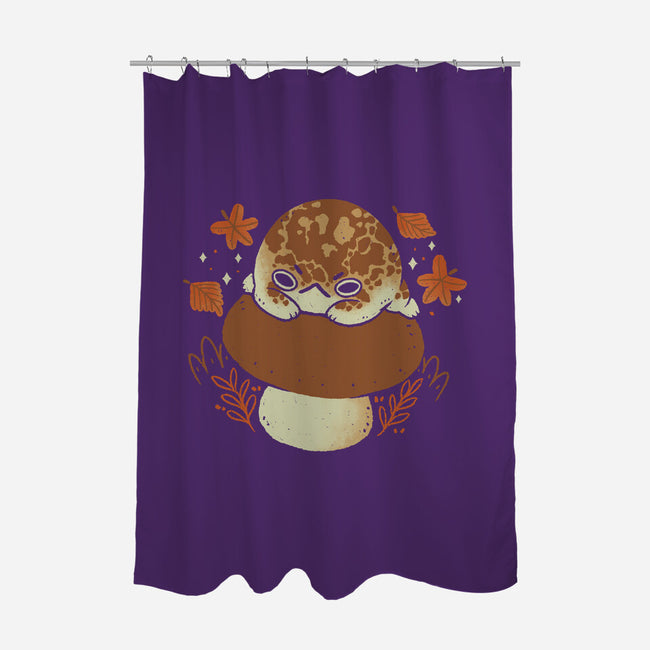 Cute Rain Frog In Autumn-None-Polyester-Shower Curtain-xMorfina