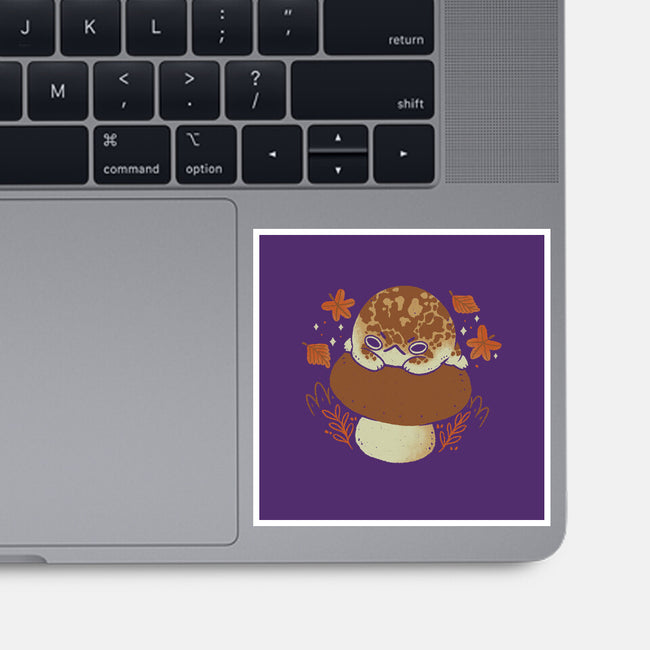 Cute Rain Frog In Autumn-None-Glossy-Sticker-xMorfina