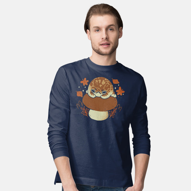 Cute Rain Frog In Autumn-Mens-Long Sleeved-Tee-xMorfina