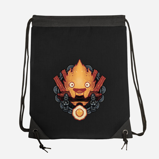 Flame Of Breakfast-None-Drawstring-Bag-glitchygorilla