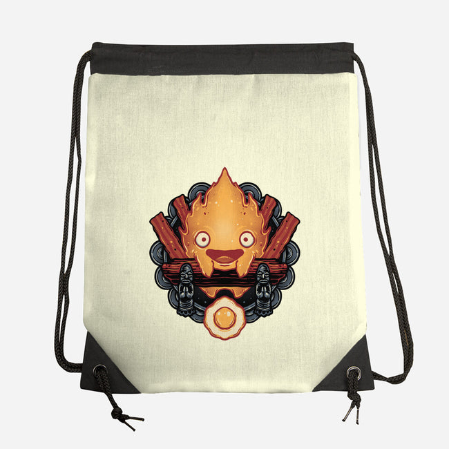 Flame Of Breakfast-None-Drawstring-Bag-glitchygorilla