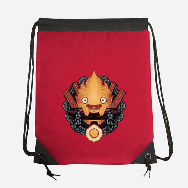 Flame Of Breakfast-None-Drawstring-Bag-glitchygorilla