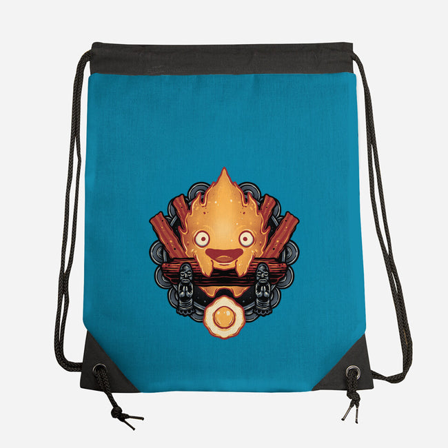 Flame Of Breakfast-None-Drawstring-Bag-glitchygorilla